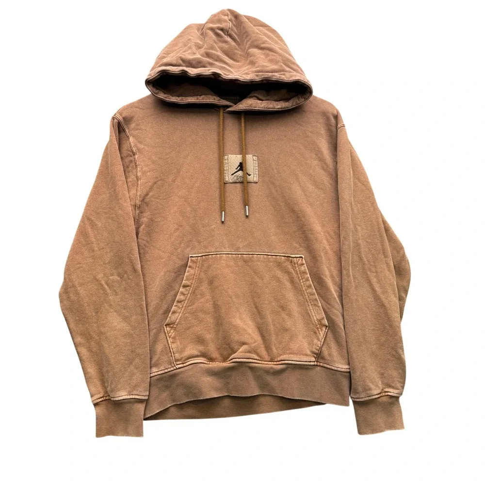 Jordan Flight Hoodie Men XS‎ Brown Long Sleeve Heavyweight Fleece